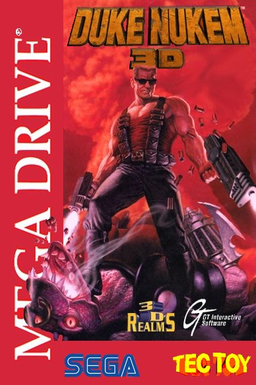 Duke Nukem 3D box art for Sega Mega Drive